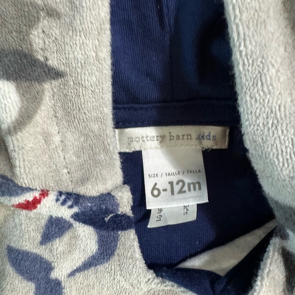 PBK Gray Shark Toweling poncho - Picture 2 of 2